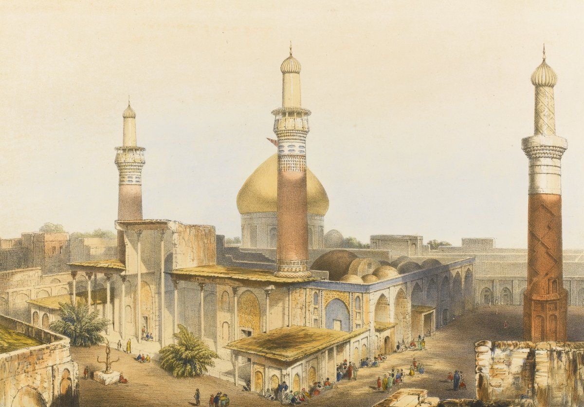 نگاره تاریخی حرم امام حسین علیه‌السلام مربوط به سال ۱۸۵۰ میلادی